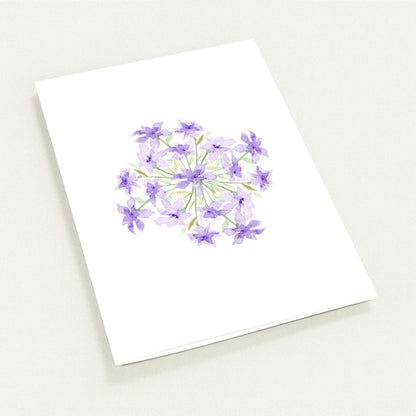 Soft Purple Bloom — Fine Art Watercolor Note Cards with Soft Purple Circular Mandala Design, Blank Inside, Pack of 10 with Envelopes #NCNA-1322