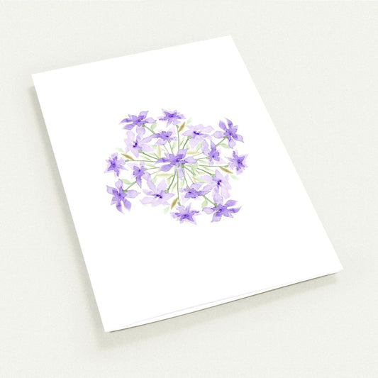 Soft Purple Bloom — Fine Art Watercolor Note Cards with Soft Purple Circular Mandala Design, Blank Inside, Pack of 10 with Envelopes #NCNA-1322