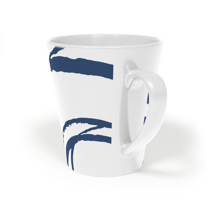 350 mL / 12oz Graphic Art Ceramic Mug | CALM-1291-112, Royal Blue, Back Left