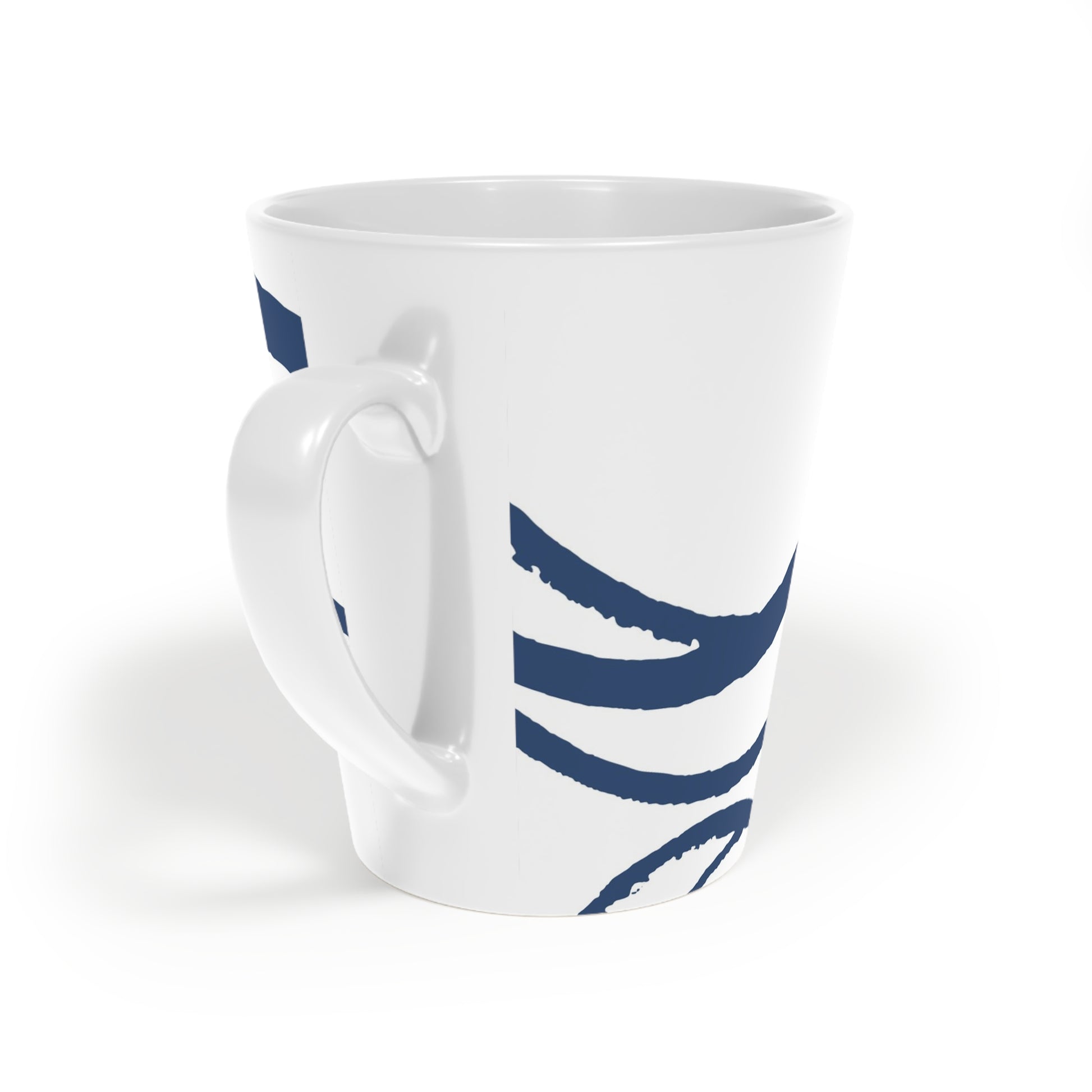 350 mL / 12oz Graphic Art Ceramic Mug | CALM-1291-112, Royal Blue, Back Right