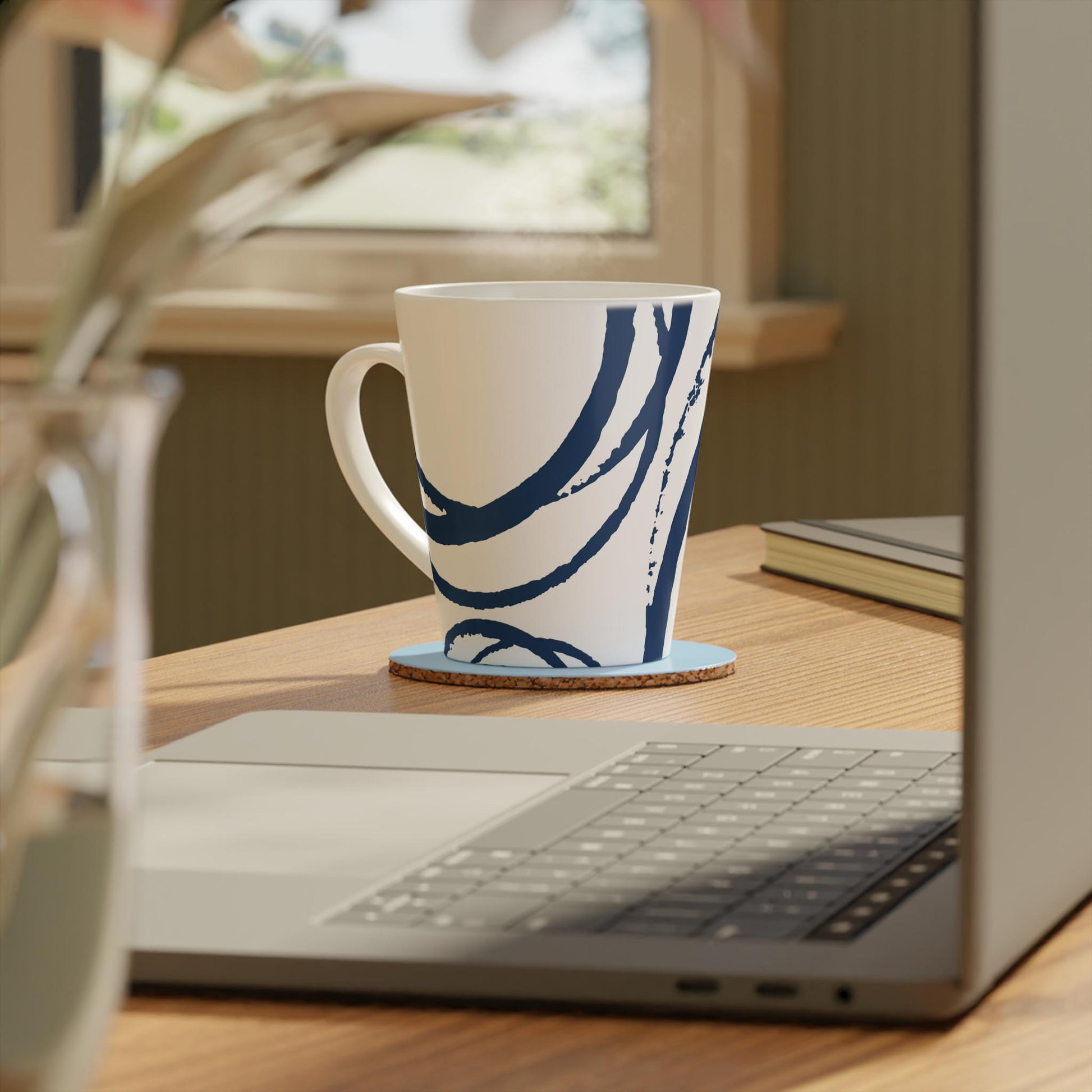 350 mL / 12oz Graphic Art Ceramic Mug | CALM-1291-112, Royal Blue, Context