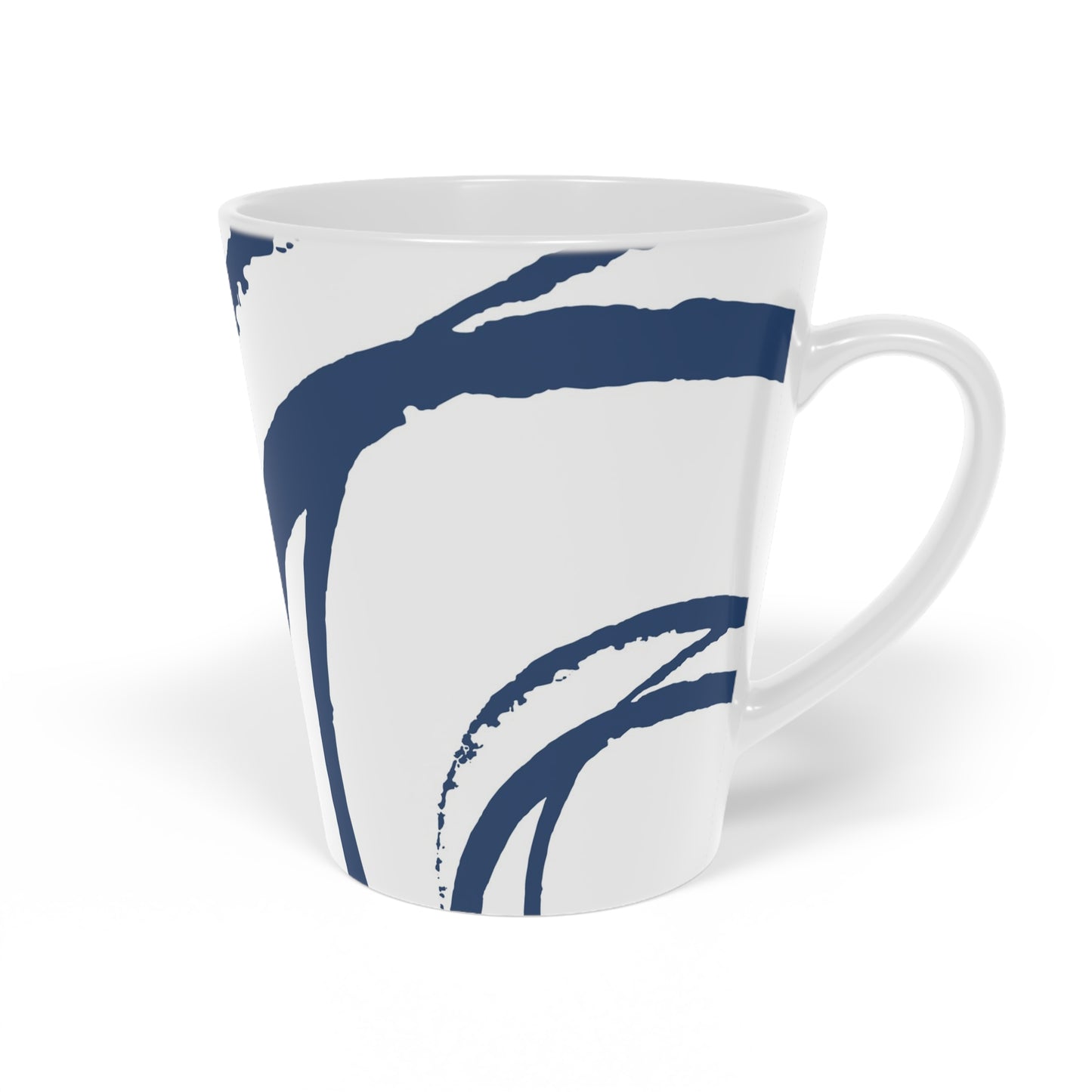 350 mL / 12oz Graphic Art Ceramic Mug | CALM-1291-112, Royal Blue, Left Side