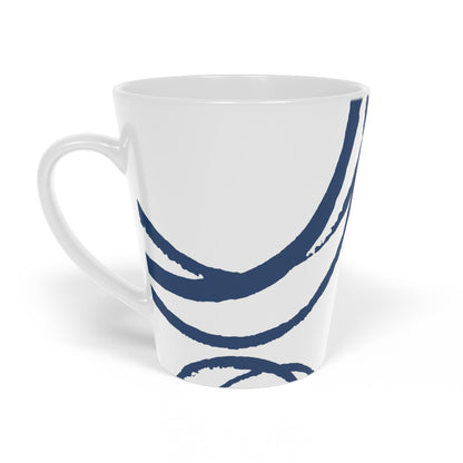 350 mL / 12oz Graphic Art Ceramic Mug | CALM-1291-112, Royal Blue, Right Side