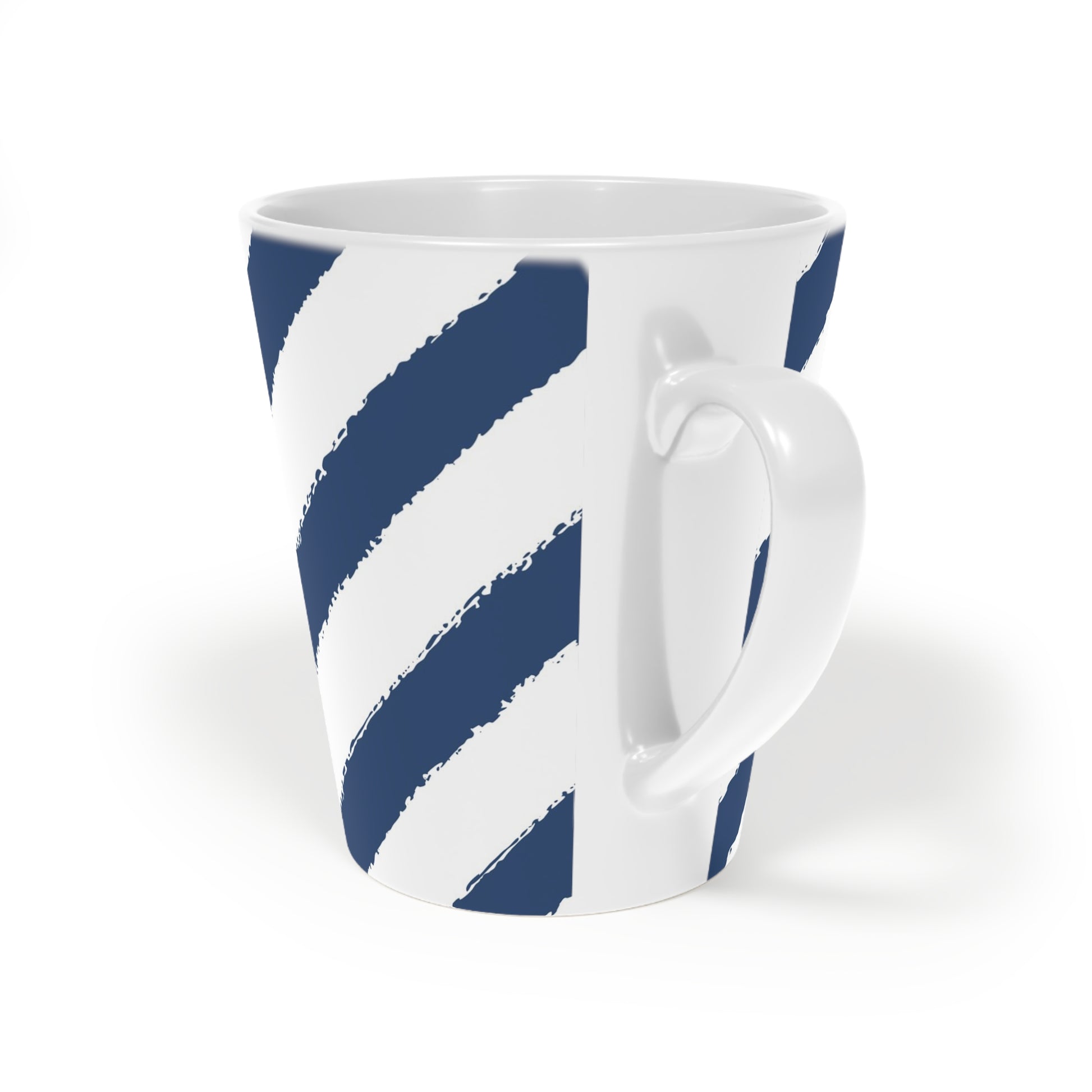 350 mL / 12oz Graphic Art Ceramic Mug | CALM-1291-151, Royal Blue, Back Left