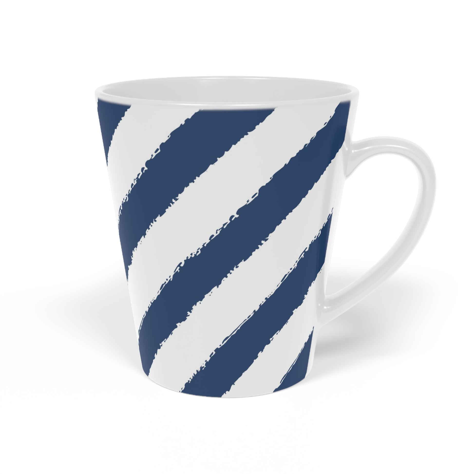 350 mL / 12oz Graphic Art Ceramic Mug | CALM-1291-151, Royal Blue, Left Side