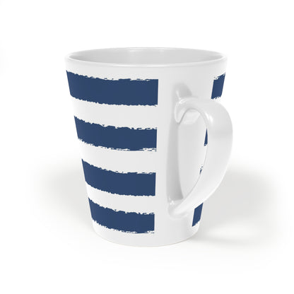 350 mL / 12oz Graphic Art Ceramic Mug | CALM-1291-221, Royal Blue, Back Left