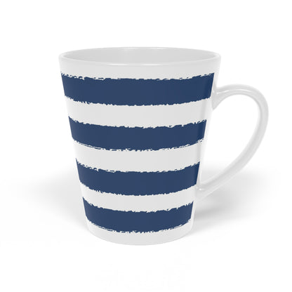 350 mL / 12oz Graphic Art Ceramic Mug | CALM-1291-221, Royal Blue, Left Side