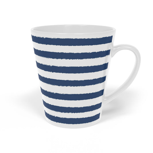 350 mL / 12oz Graphic Art Ceramic Mug | CALM-1291-231, Royal Blue, Left Side