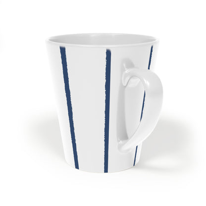350 mL / 12oz Graphic Art Ceramic Mug | CALM-1291-301, Royal Blue, Back Left