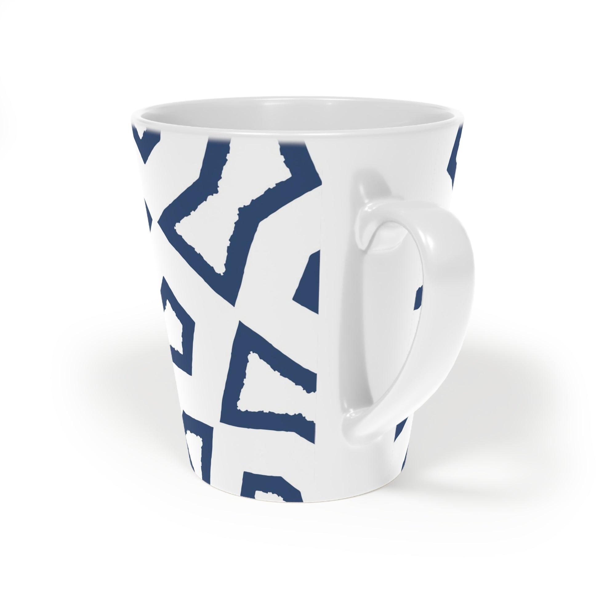 350 mL / 12oz Graphic Art Ceramic Mug | CALM-1291-392, Royal Blue, Back Left