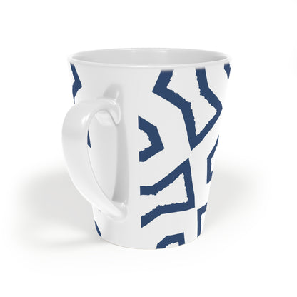 350 mL / 12oz Graphic Art Ceramic Mug | CALM-1291-392, Royal Blue, Back Right