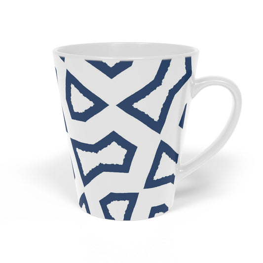350 mL / 12oz Graphic Art Ceramic Mug | CALM-1291-392, Royal Blue, Left Side