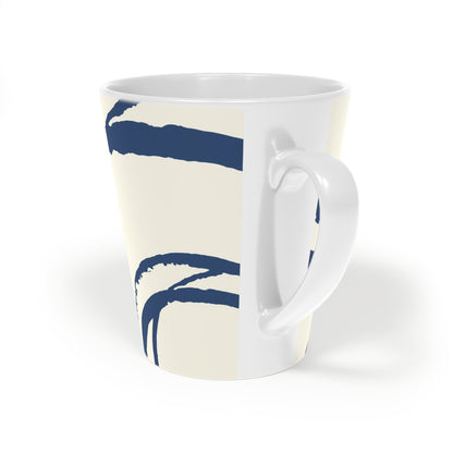 350 mL / 12oz Graphic Art Ceramic Mug | CALM-1293-112, Royal Blue, Back Left