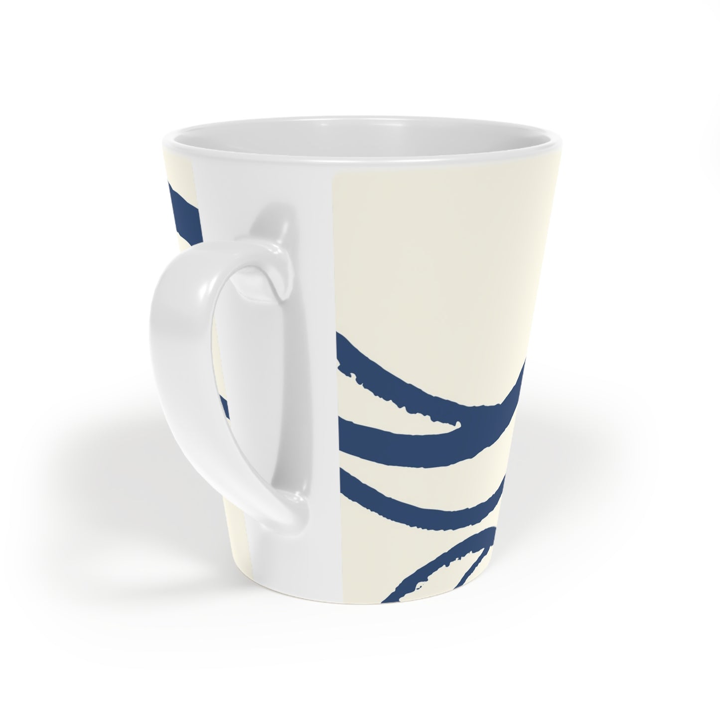 350 mL / 12oz Graphic Art Ceramic Mug | CALM-1293-112, Royal Blue, Back Right