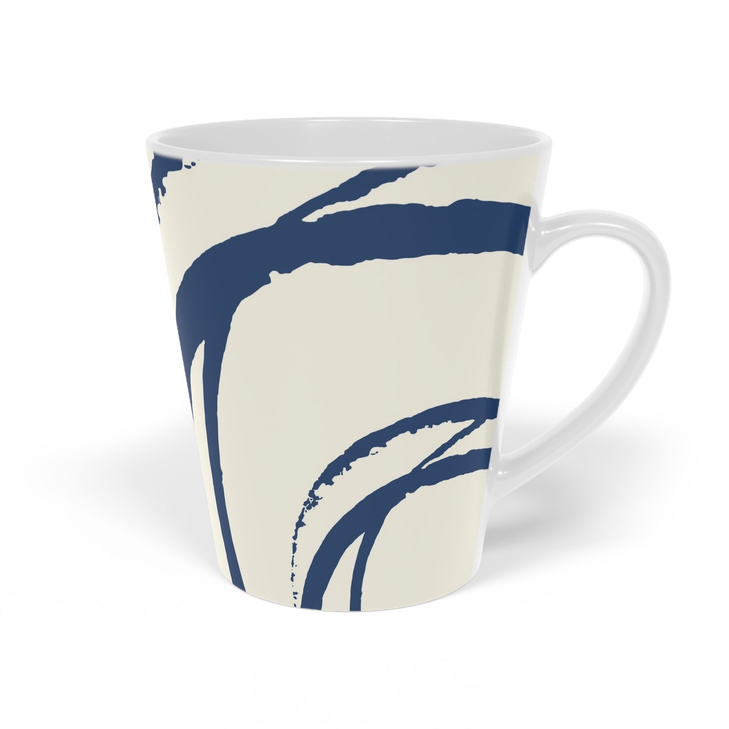 350 mL / 12oz Graphic Art Ceramic Mug | CALM-1293-112, Royal Blue, Left Side
