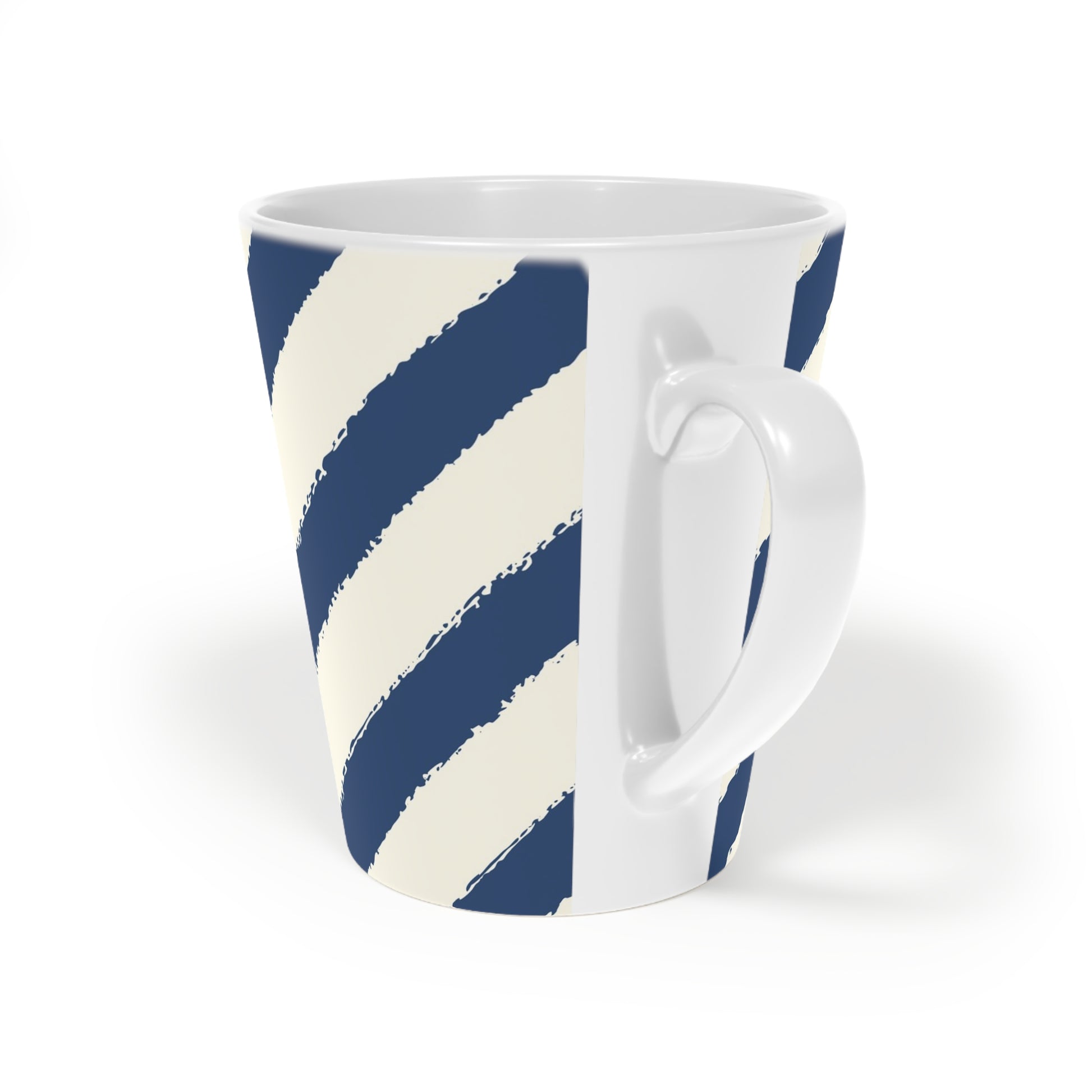 350 mL / 12oz Graphic Art Ceramic Mug | CALM-1293-151, Royal Blue, Back Left