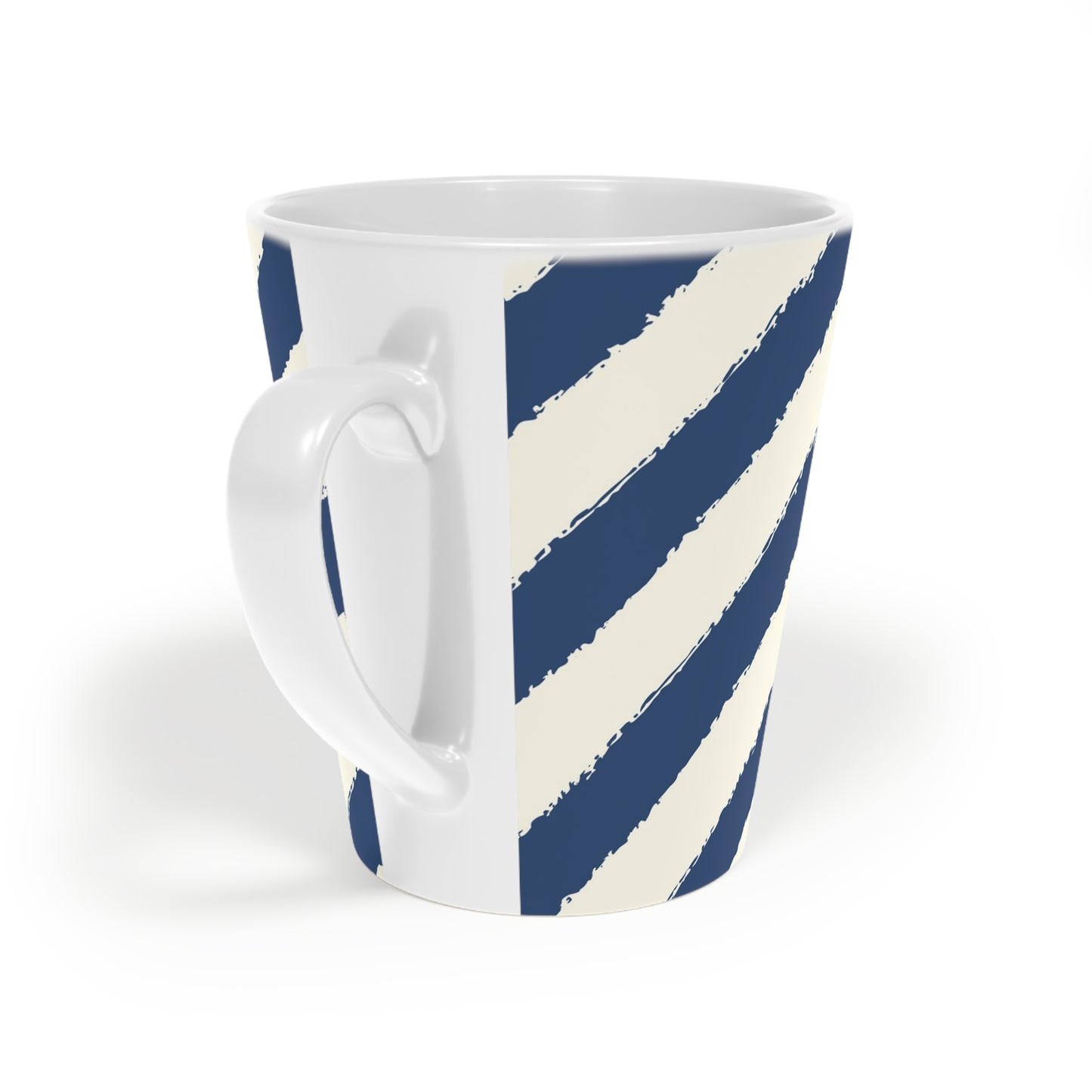 350 mL / 12oz Graphic Art Ceramic Mug | CALM-1293-151, Royal Blue, Back Right