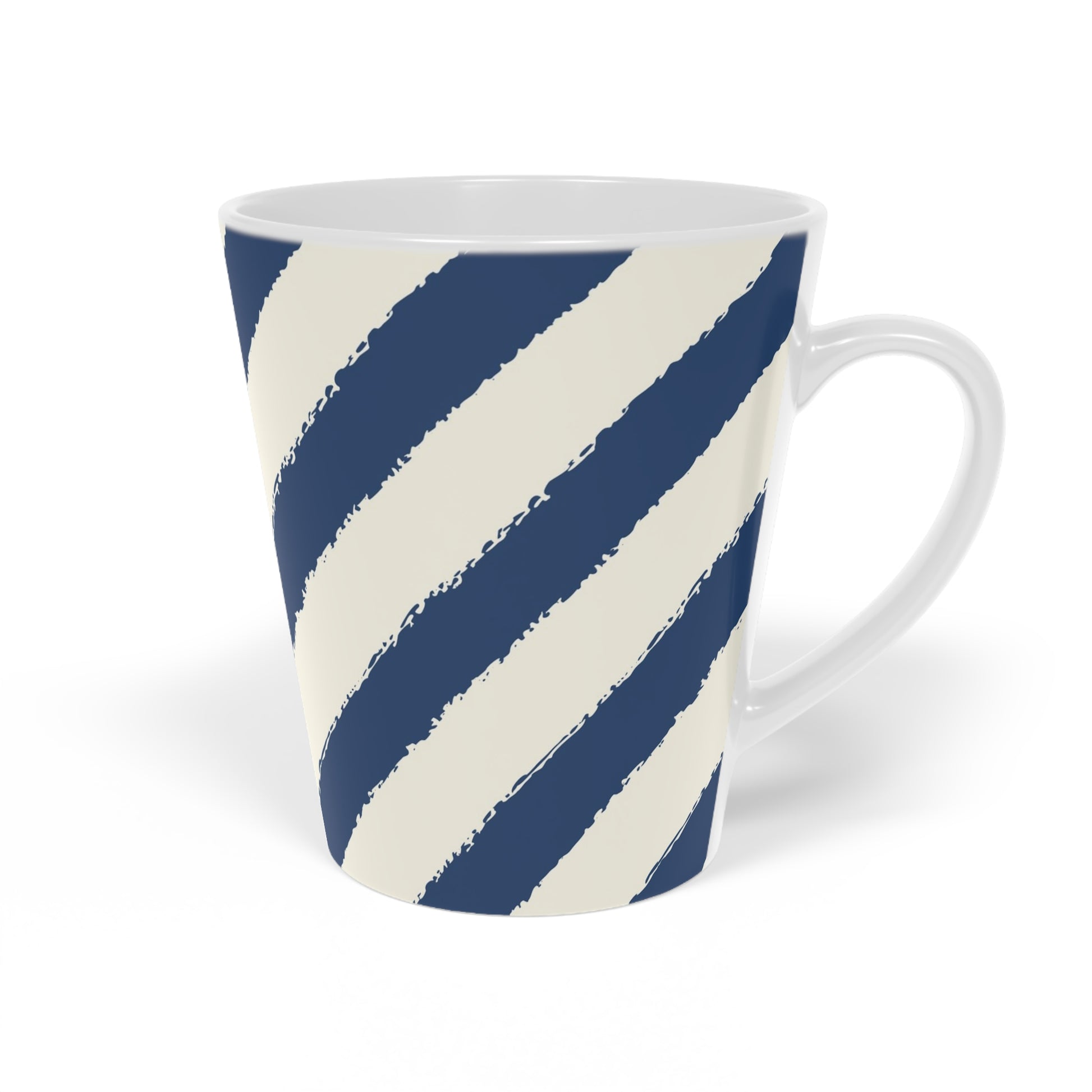 350 mL / 12oz Graphic Art Ceramic Mug | CALM-1293-151, Royal Blue, Left Side