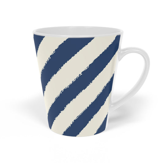 350 mL / 12oz Graphic Art Ceramic Mug | CALM-1293-151, Royal Blue, Left Side