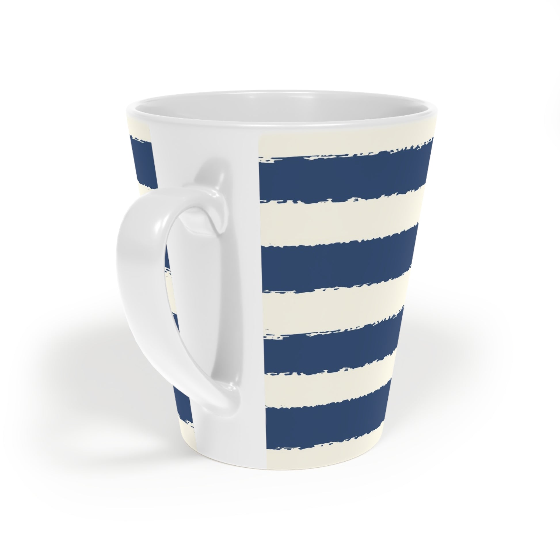 350 mL / 12oz Graphic Art Ceramic Mug | CALM-1293-221, Royal Blue, Back Right