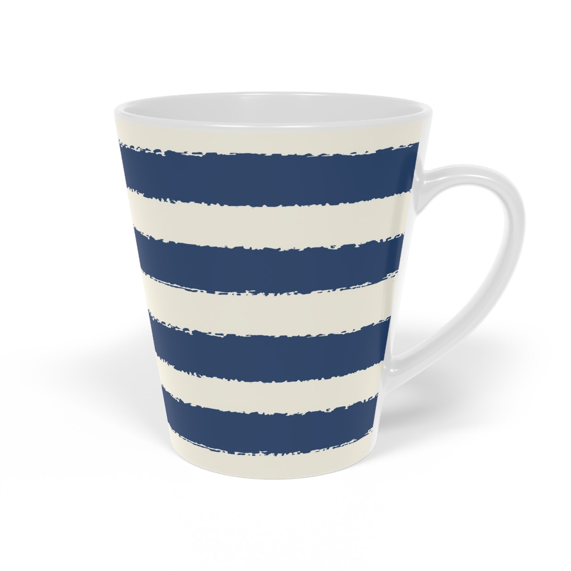 350 mL / 12oz Graphic Art Ceramic Mug | CALM-1293-221, Royal Blue, Left Side