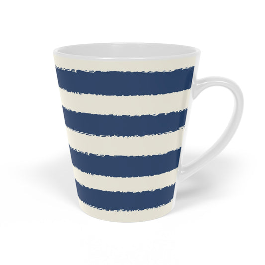350 mL / 12oz Graphic Art Ceramic Mug | CALM-1293-221, Royal Blue, Left Side