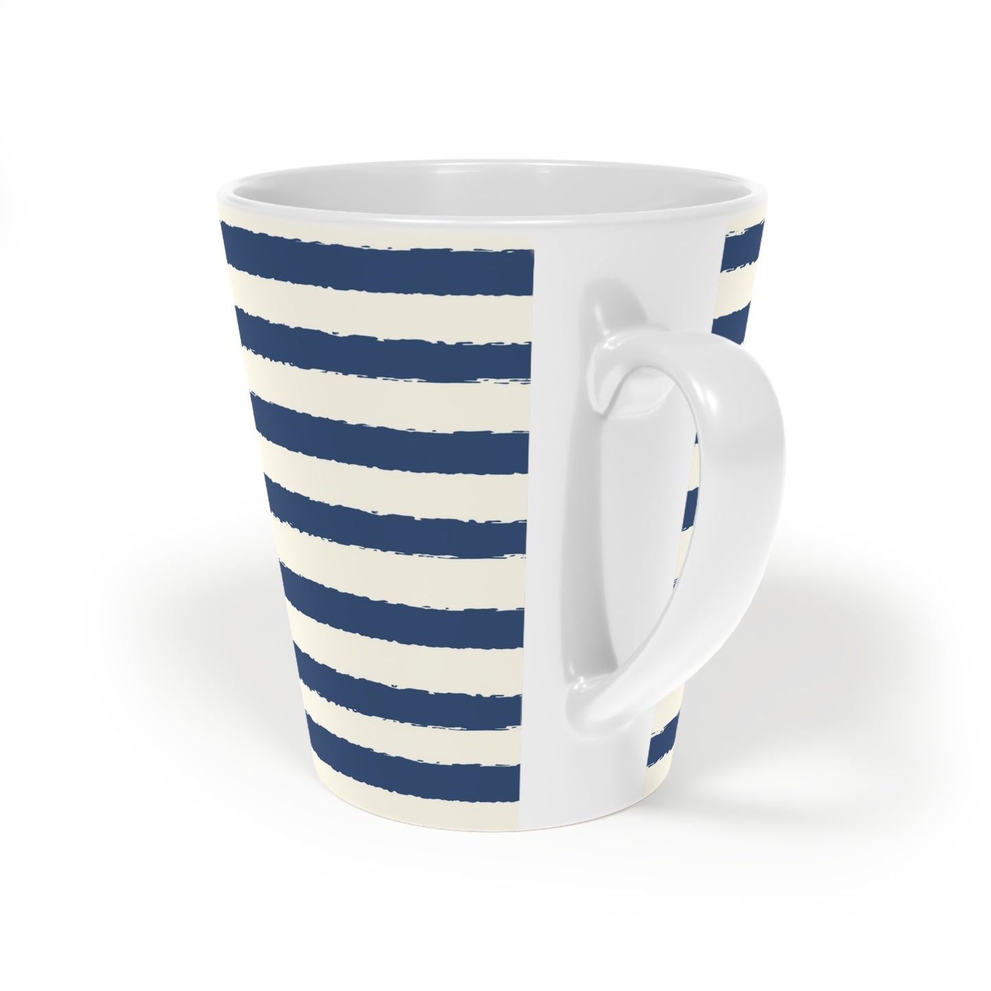 350 mL / 12oz Graphic Art Ceramic Mug | CALM-1293-231, Royal Blue, Back Left
