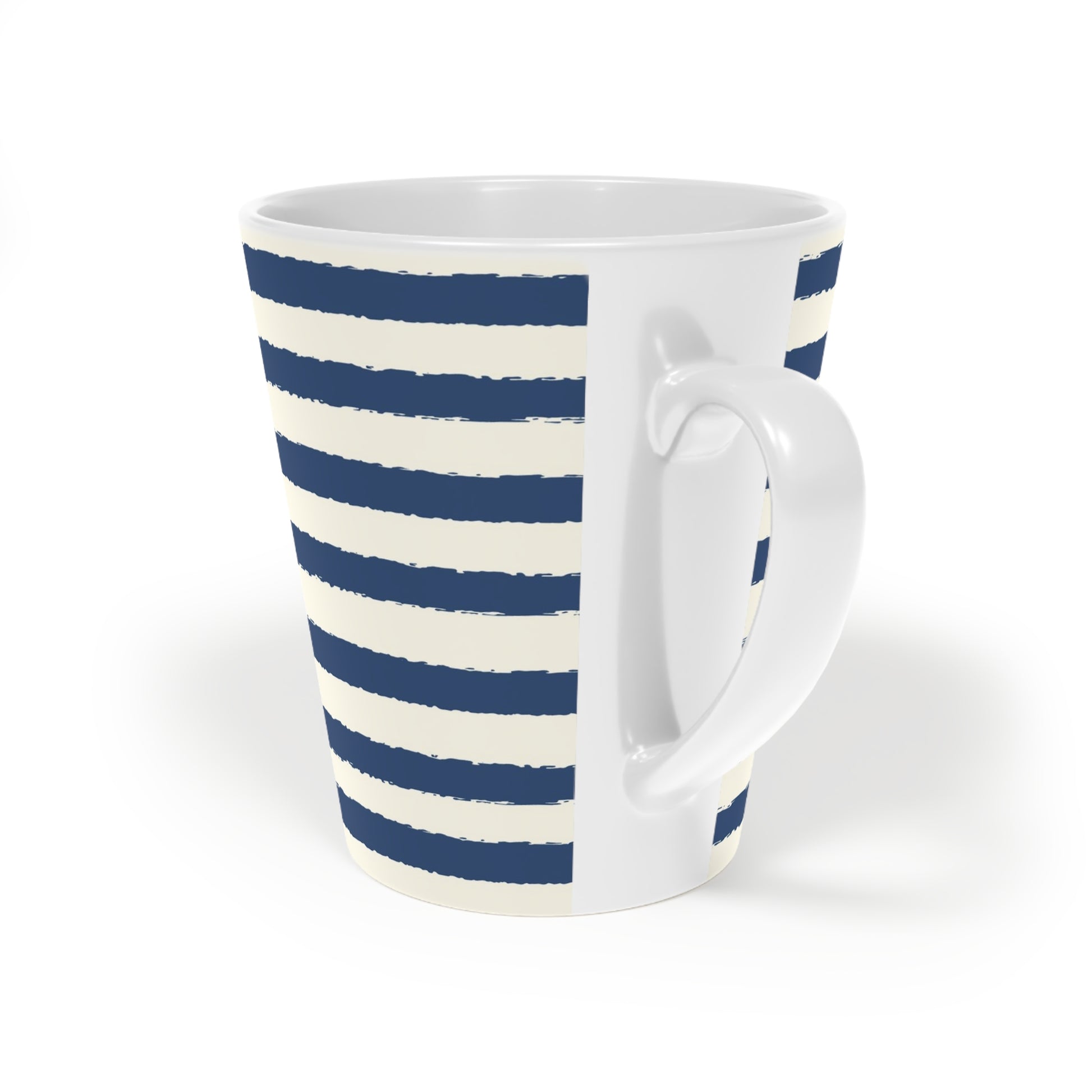 350 mL / 12oz Graphic Art Ceramic Mug | CALM-1293-231, Royal Blue, Back Left