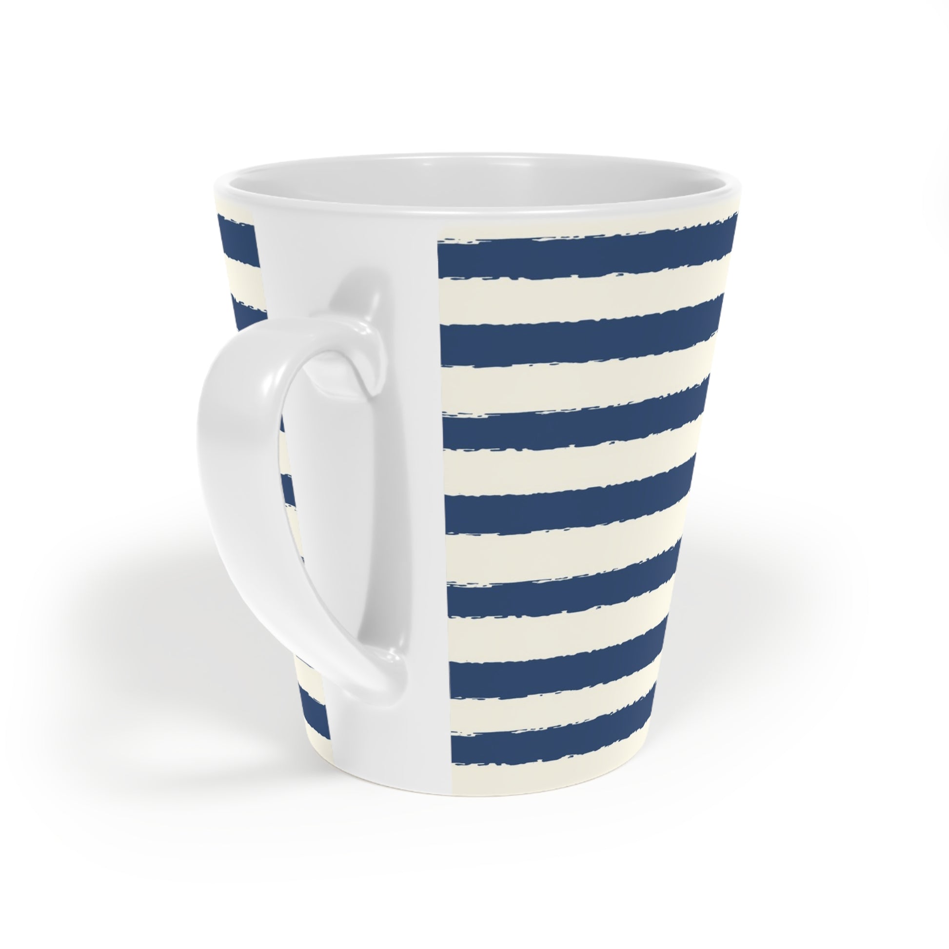 350 mL / 12oz Graphic Art Ceramic Mug | CALM-1293-231, Royal Blue, Back Right