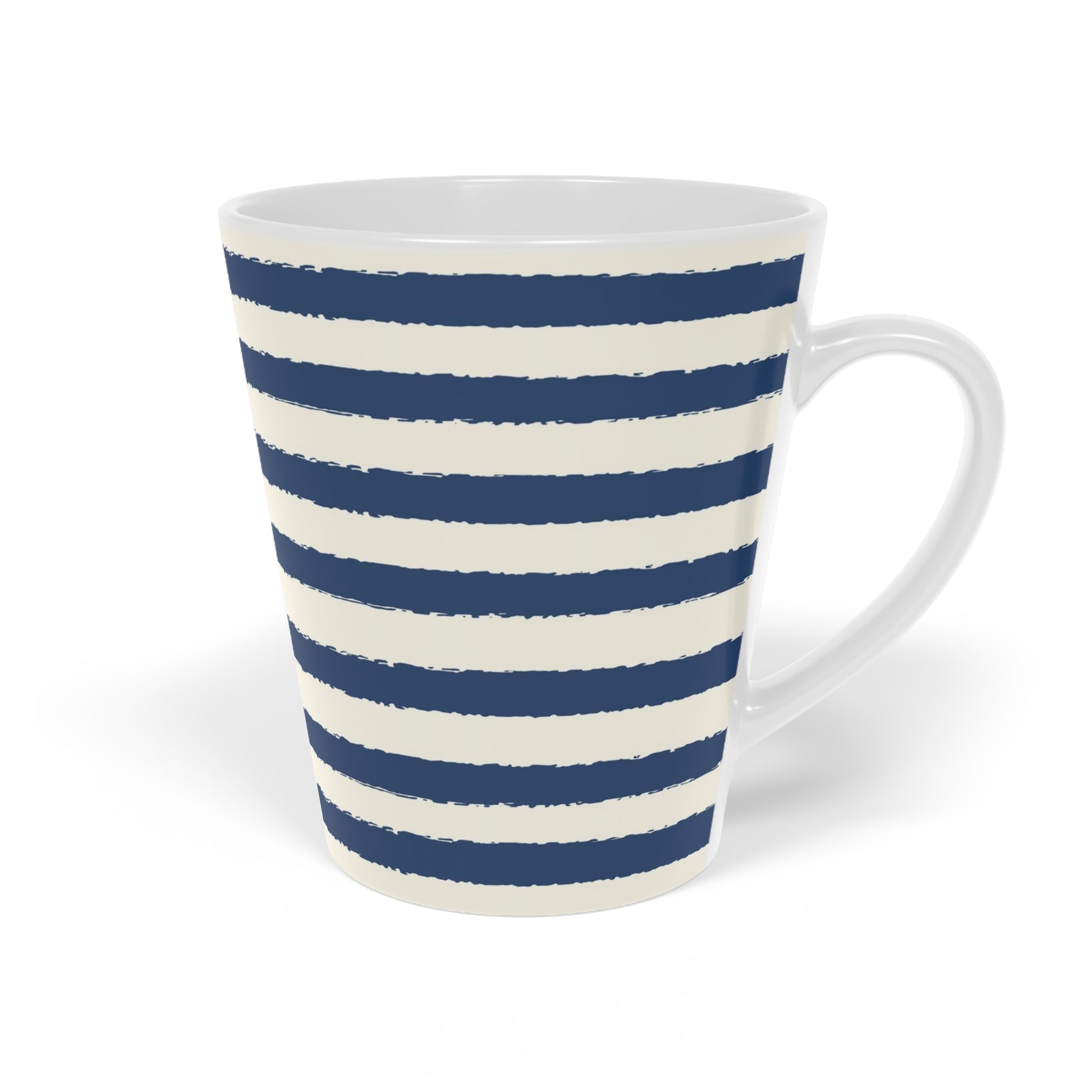 350 mL / 12oz Graphic Art Ceramic Mug | CALM-1293-231, Royal Blue, Left Side