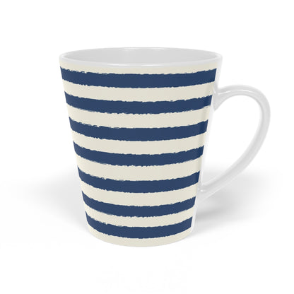 350 mL / 12oz Graphic Art Ceramic Mug | CALM-1293-231, Royal Blue, Left Side