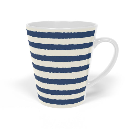 350 mL / 12oz Graphic Art Ceramic Mug | CALM-1293-231, Royal Blue, Left Side