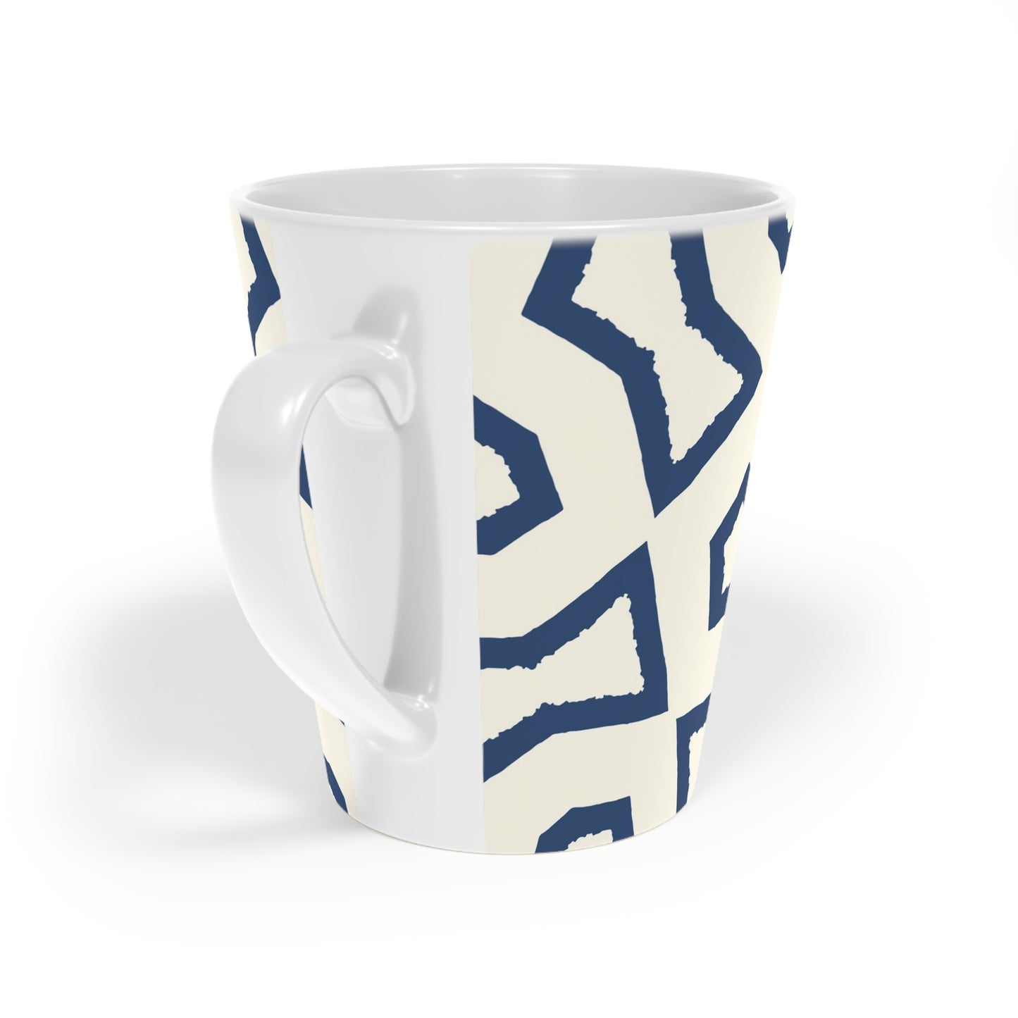 350 mL / 12oz Graphic Art Ceramic Mug | CALM-1293-392, Royal Blue, Back Right