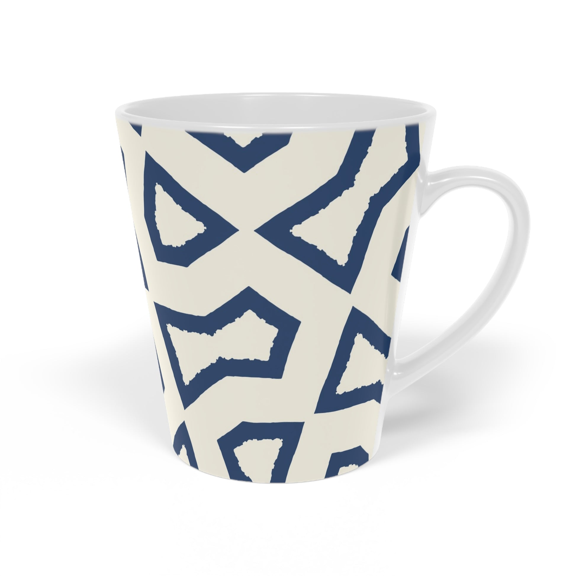 350 mL / 12oz Graphic Art Ceramic Mug | CALM-1293-392, Royal Blue, Left Side