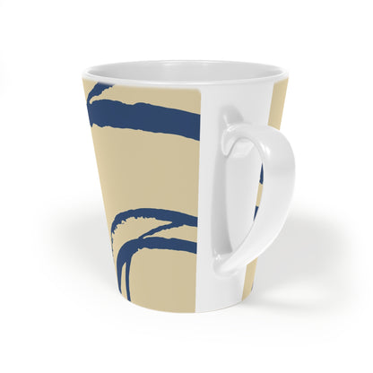 350 mL / 12oz Graphic Art Ceramic Mug | CALM-1294-112, Royal Blue, Back Left