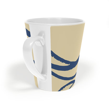 350 mL / 12oz Graphic Art Ceramic Mug | CALM-1294-112, Royal Blue, Back Right