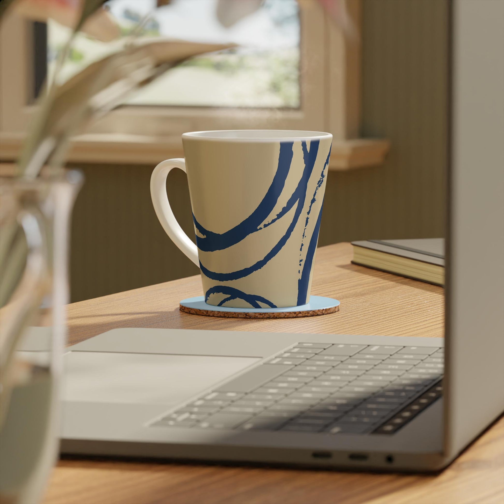 350 mL / 12oz Graphic Art Ceramic Mug | CALM-1294-112, Royal Blue, Context