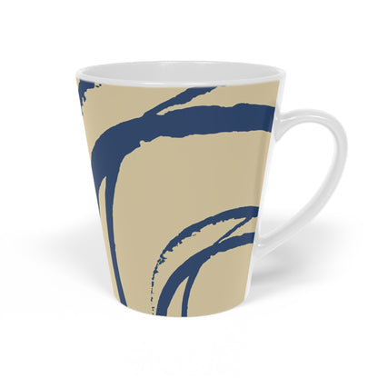 350 mL / 12oz Graphic Art Ceramic Mug | CALM-1294-112, Royal Blue, Left Side