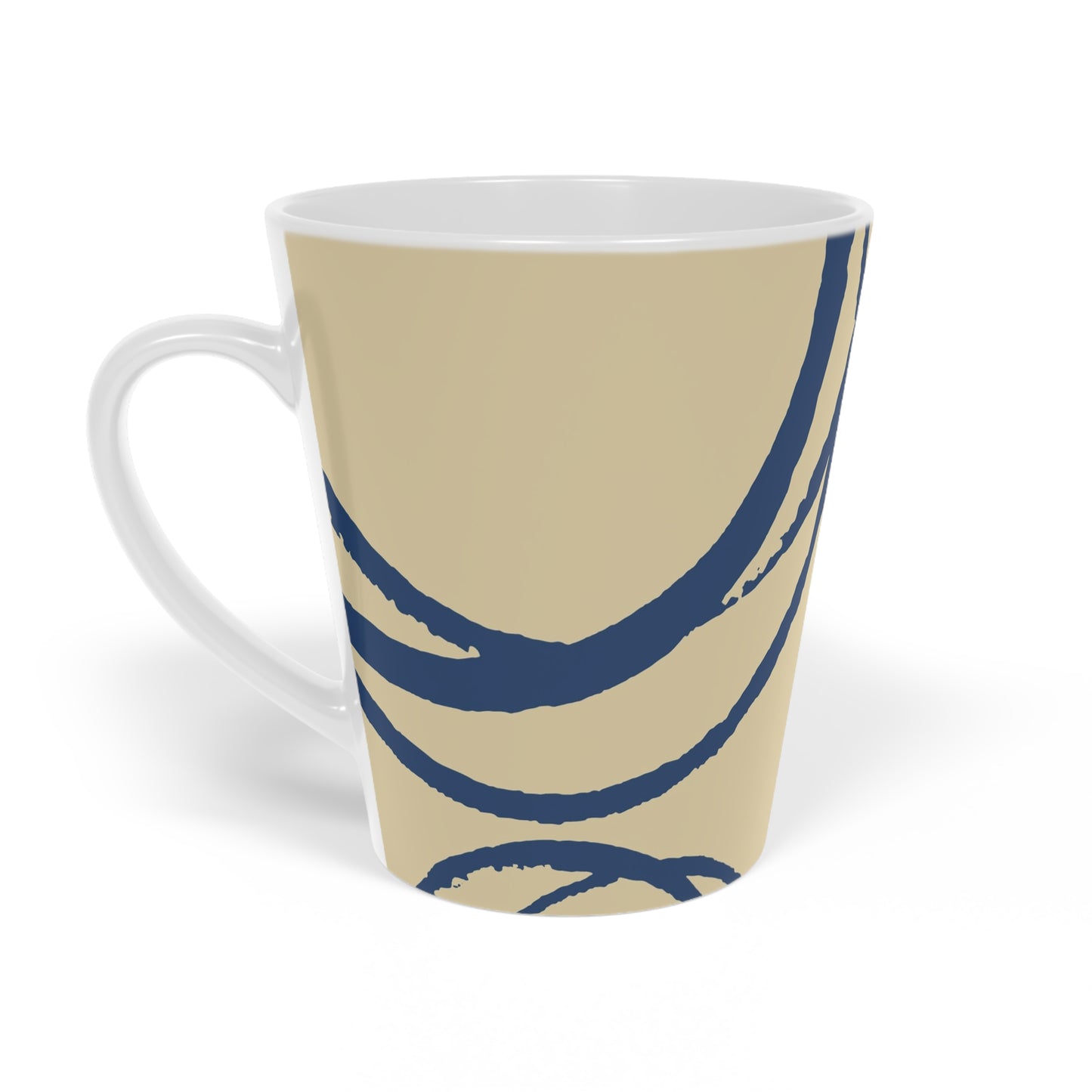 350 mL / 12oz Graphic Art Ceramic Mug | CALM-1294-112, Royal Blue, Right Side