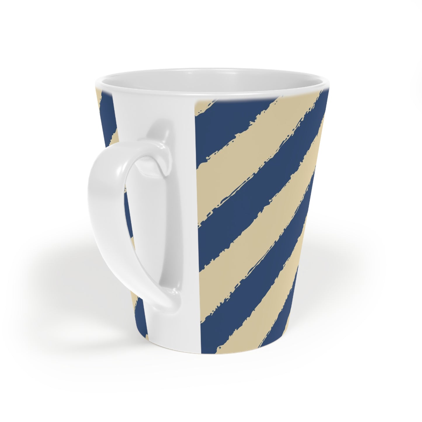 350 mL / 12oz Graphic Art Ceramic Mug | CALM-1294-151, Royal Blue, Back Right