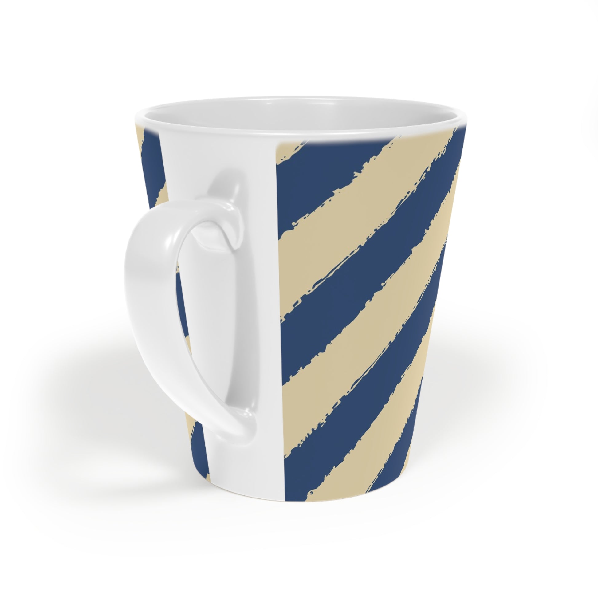 350 mL / 12oz Graphic Art Ceramic Mug | CALM-1294-151, Royal Blue, Back Right