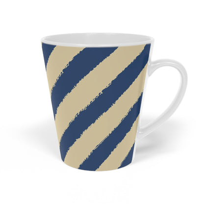 350 mL / 12oz Graphic Art Ceramic Mug | CALM-1294-151, Royal Blue, Left Side