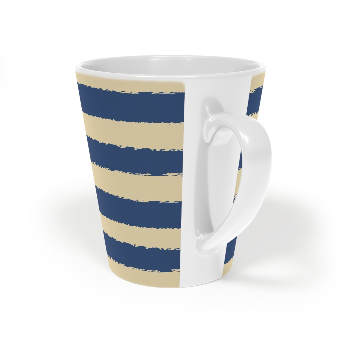 350 mL / 12oz Graphic Art Ceramic Mug | CALM-1294-221, Royal Blue, Back Left