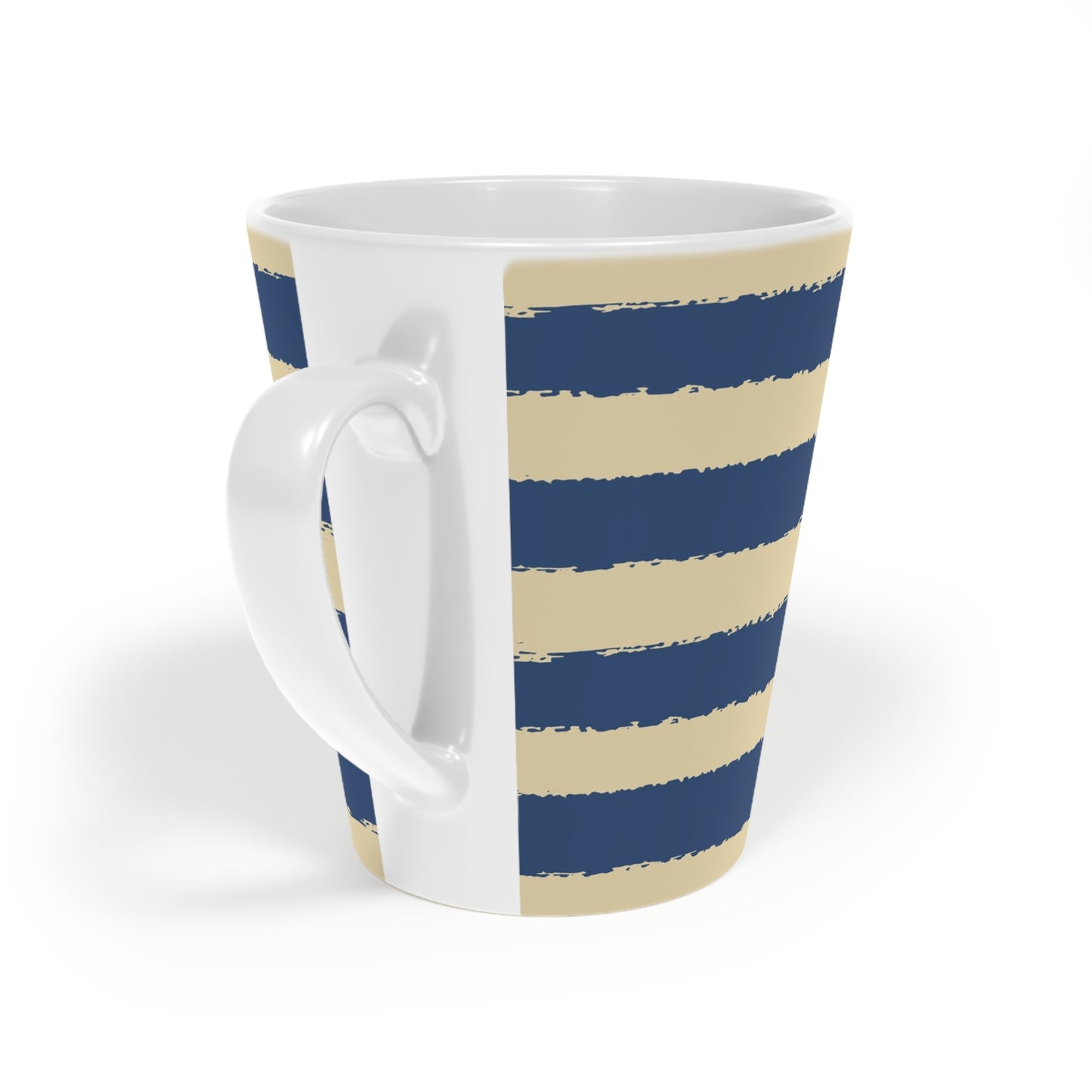 350 mL / 12oz Graphic Art Ceramic Mug | CALM-1294-221, Royal Blue, Back Right