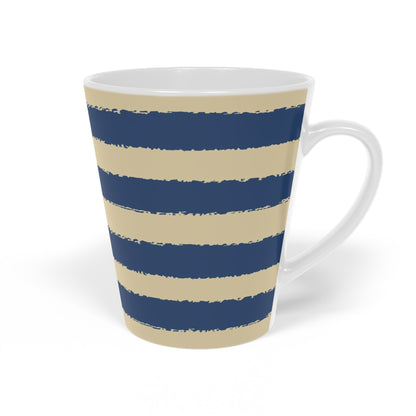 350 mL / 12oz Graphic Art Ceramic Mug | CALM-1294-221, Royal Blue, Left Side