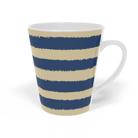350 mL / 12oz Graphic Art Ceramic Mug | CALM-1294-221, Royal Blue, Left Side