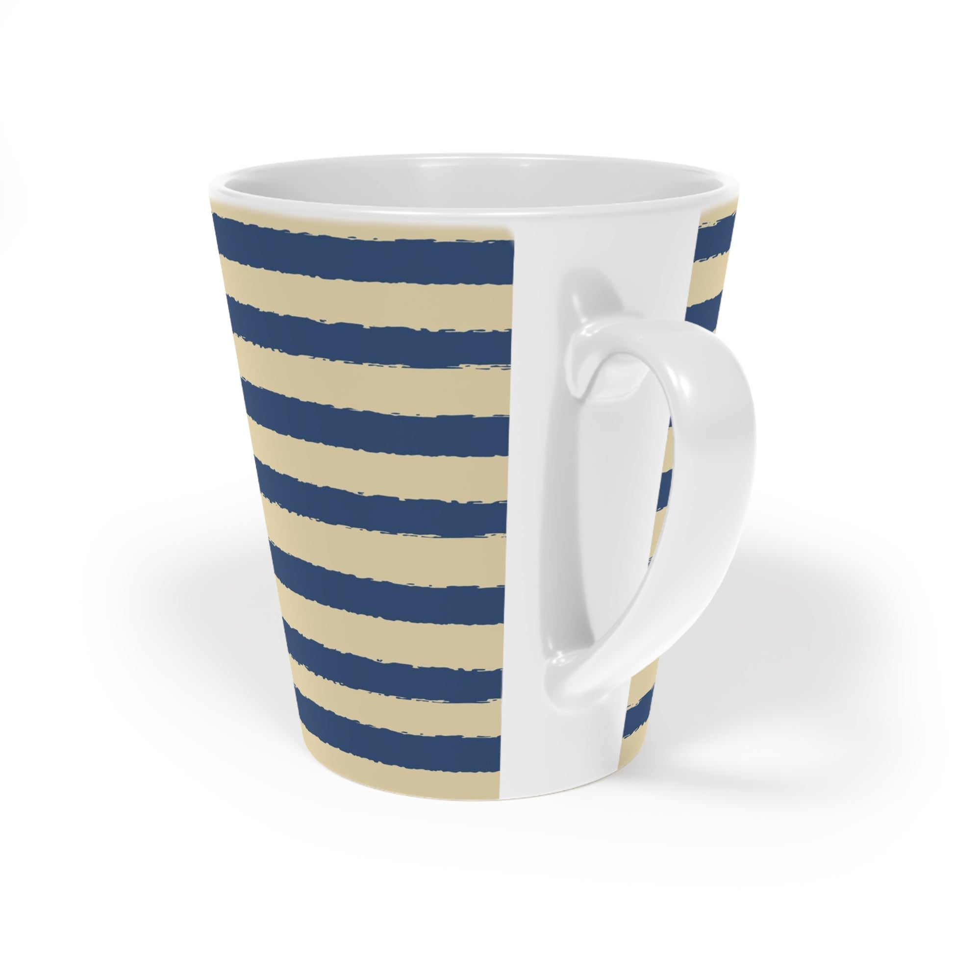 350 mL / 12oz Graphic Art Ceramic Mug | CALM-1294-231, Royal Blue, Back Left