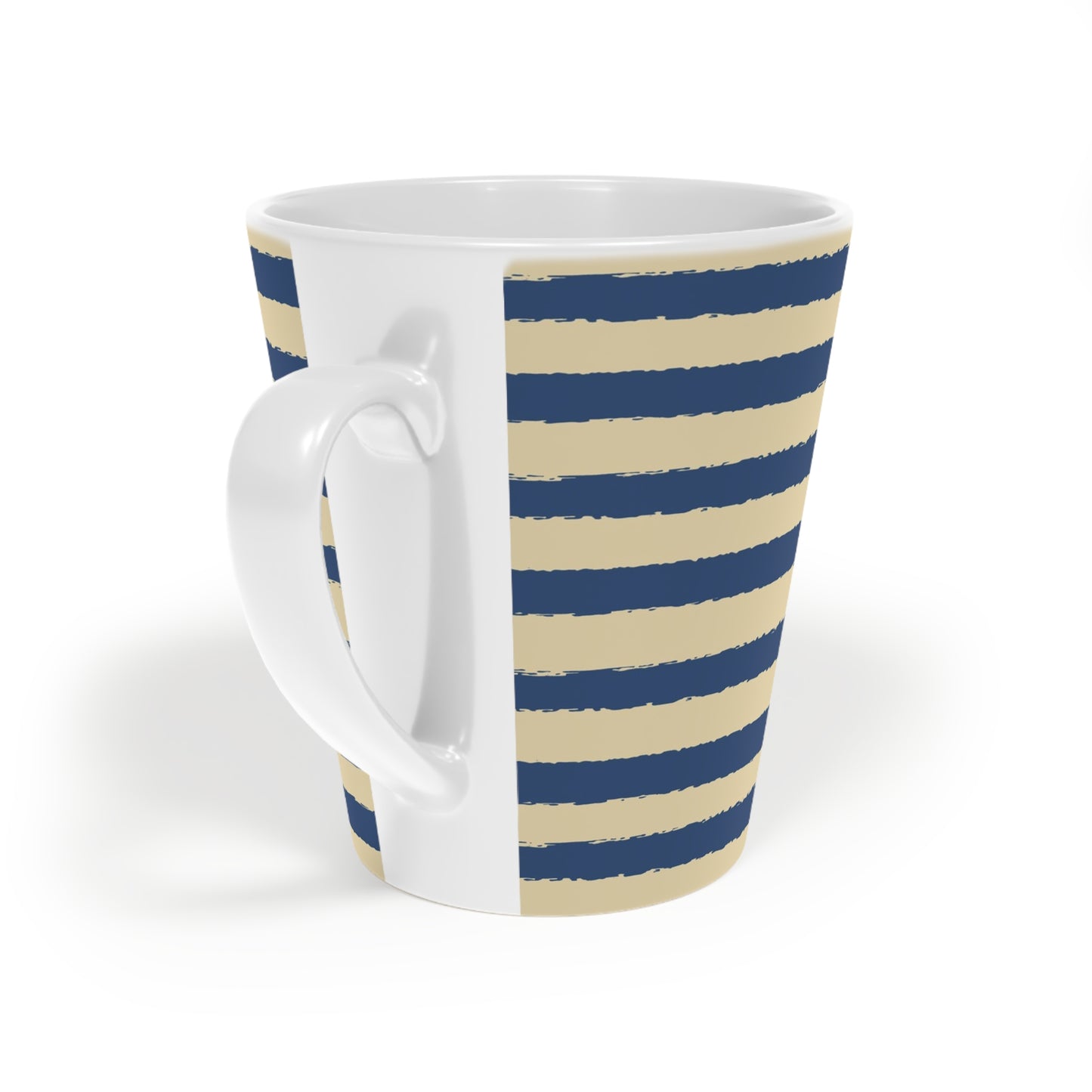 350 mL / 12oz Graphic Art Ceramic Mug | CALM-1294-231, Royal Blue, Back Right