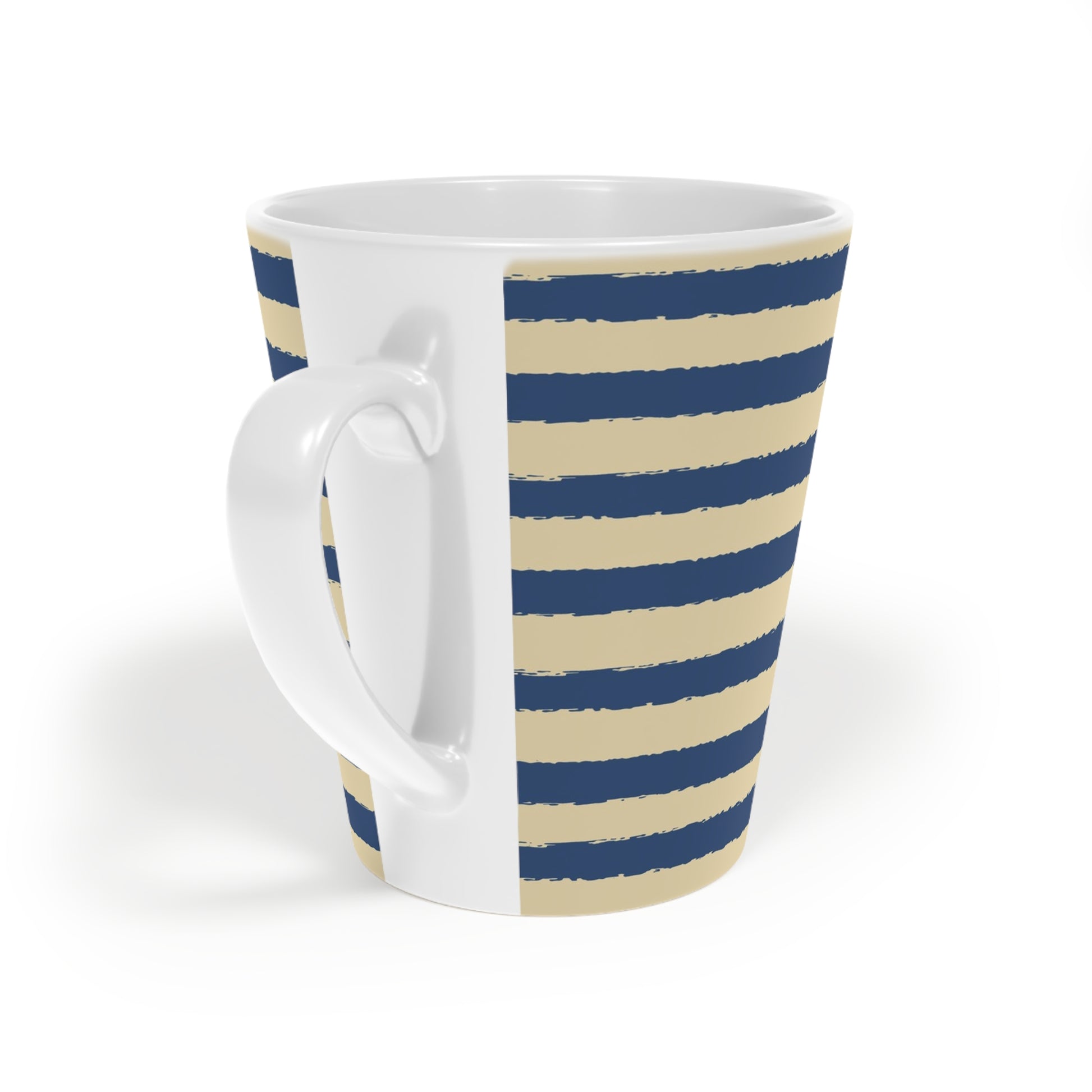 350 mL / 12oz Graphic Art Ceramic Mug | CALM-1294-231, Royal Blue, Back Right