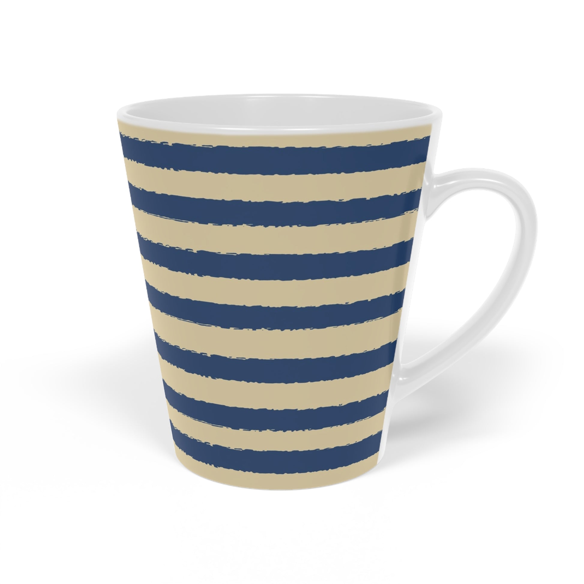 350 mL / 12oz Graphic Art Ceramic Mug | CALM-1294-231, Royal Blue, Left Side